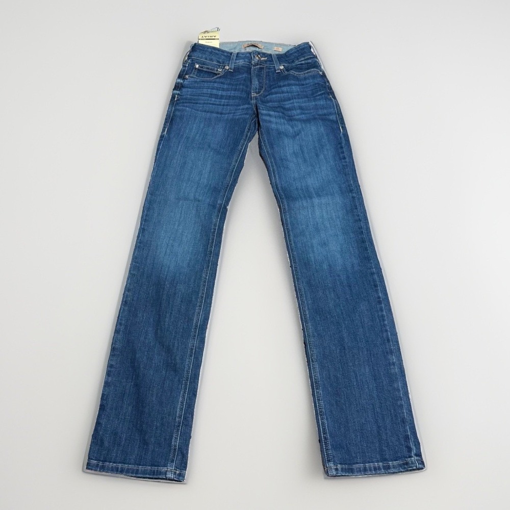 Ariat Straight Leg Jeans 27L Perfect Rise R.E.A.L. Denim Blue Wash